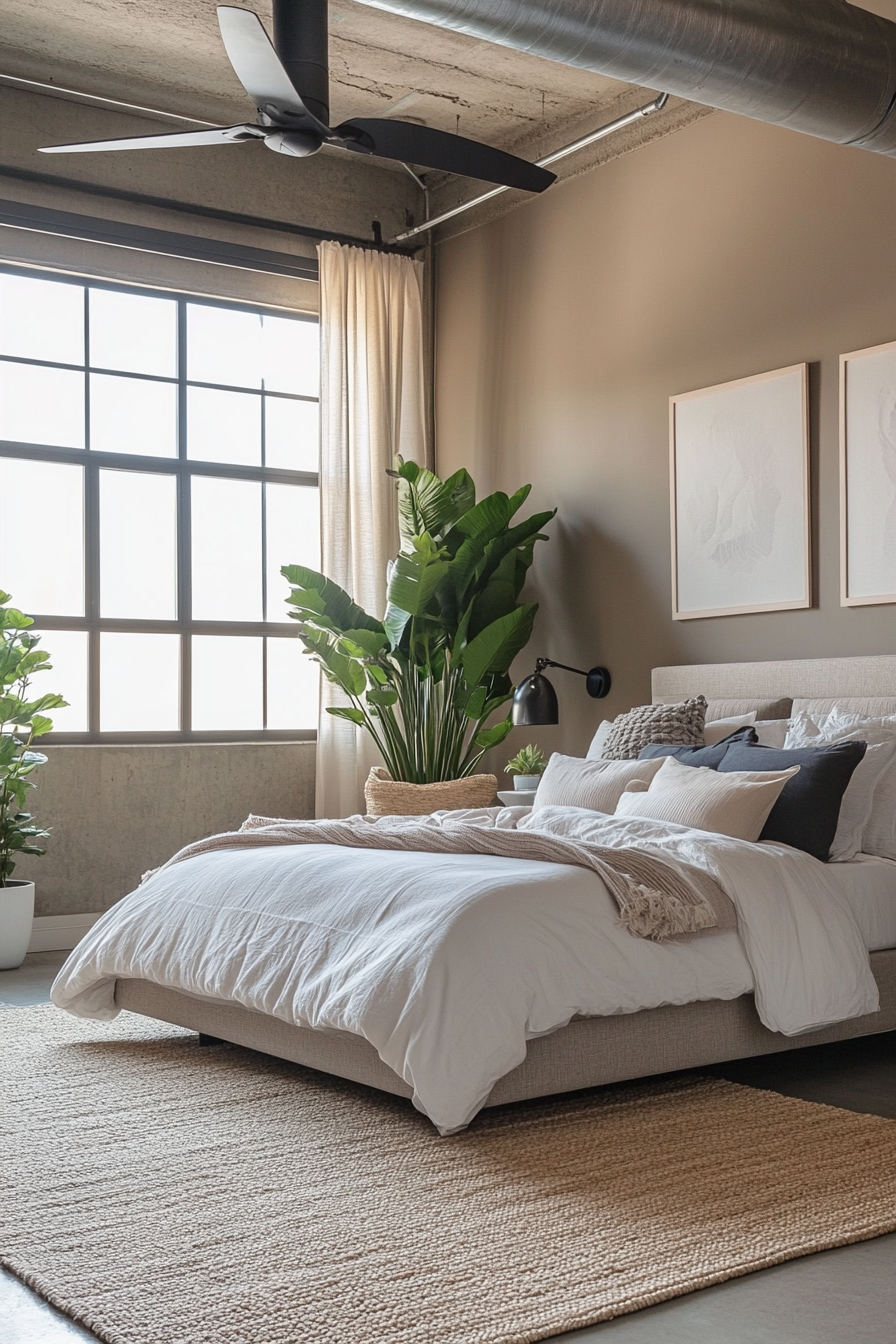 11. Urban Cafe Latte Loft (Tan Bedroom Ideas) - Tan Bedroom Ideas
