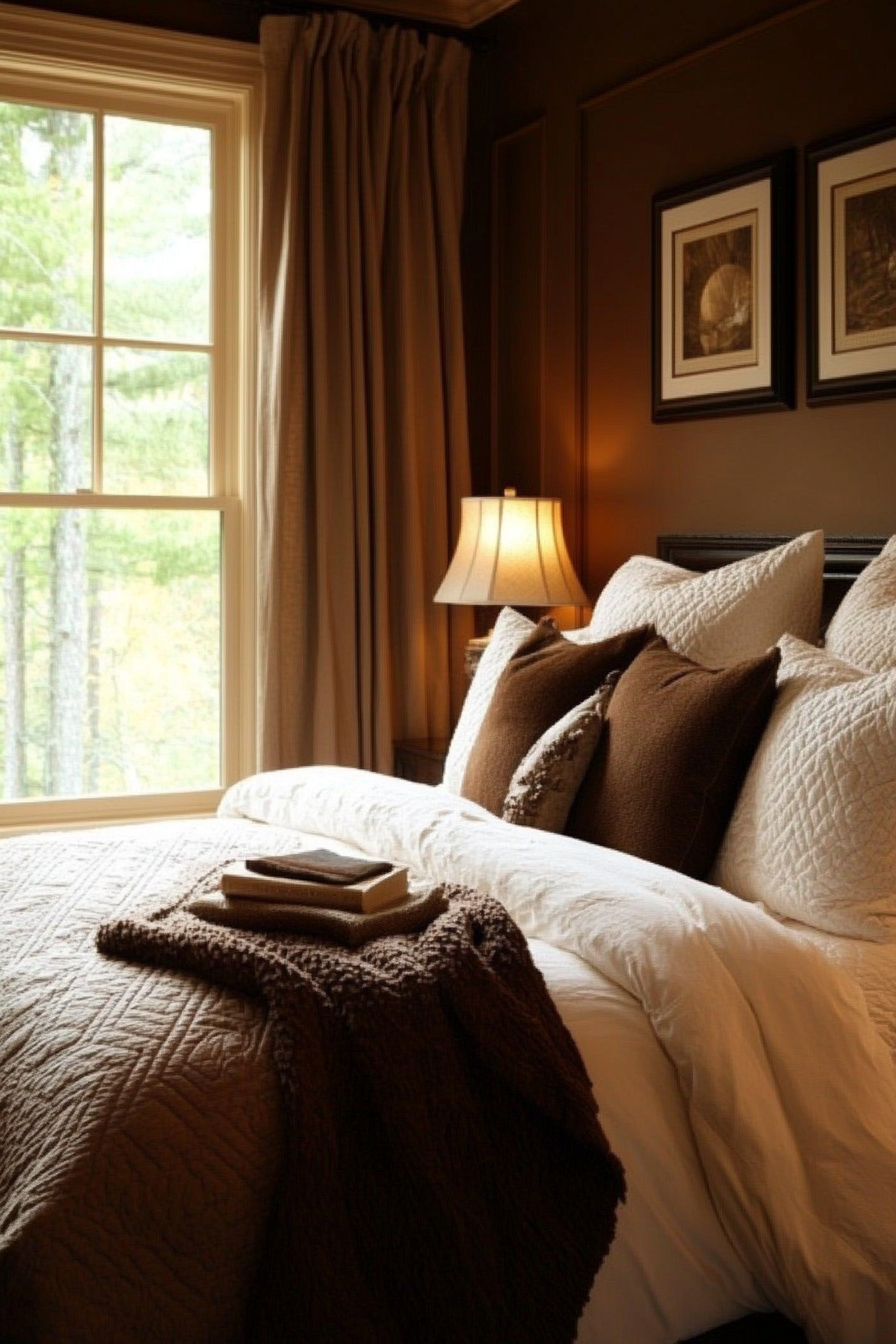 22. Deep Chestnut Haven (Tan Bedroom Ideas) - Tan Bedroom Ideas