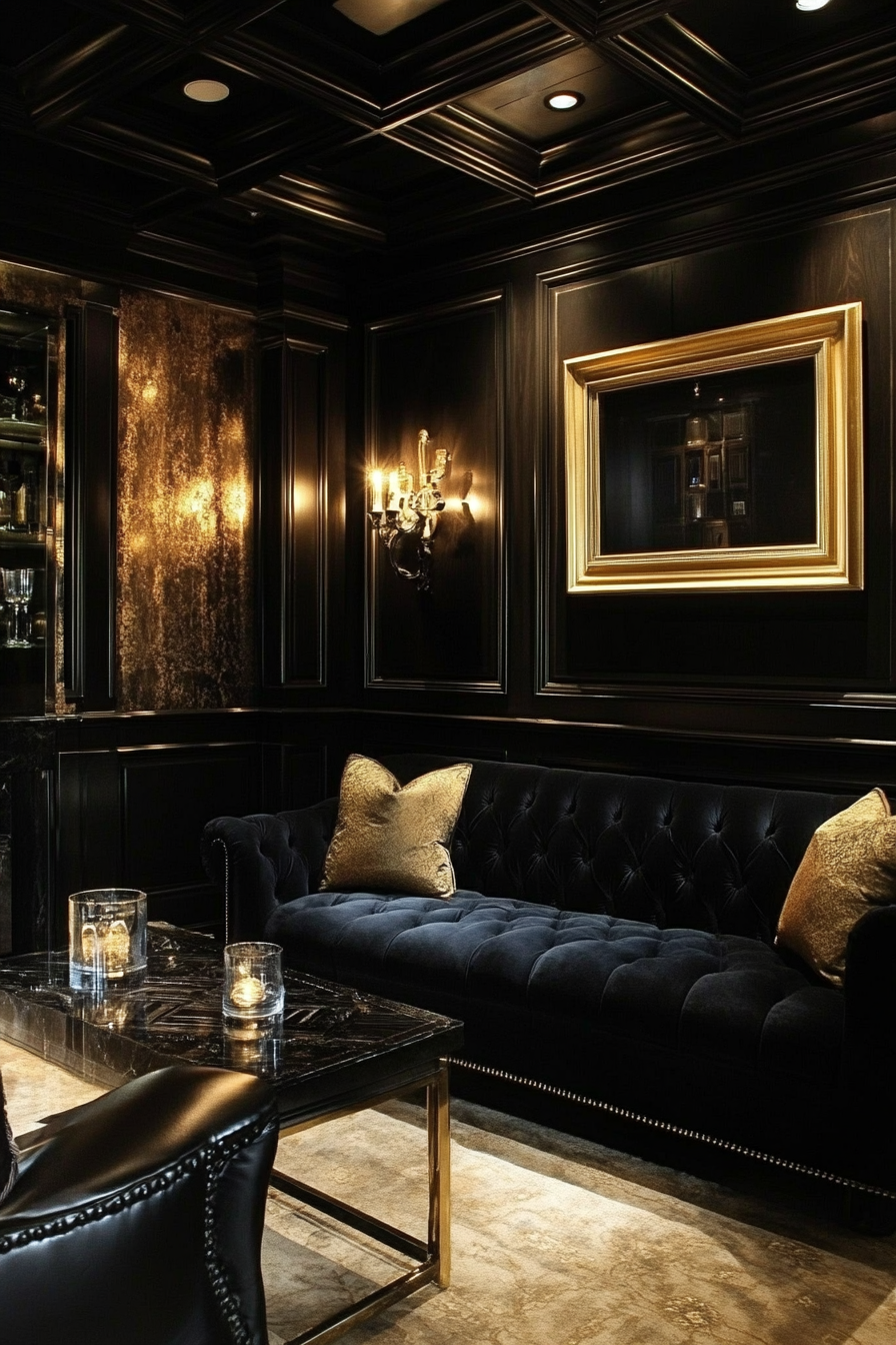 3. Classic Elegance (Black And Brown Living Room Ideas) - Black And Brown Living Room Ideas