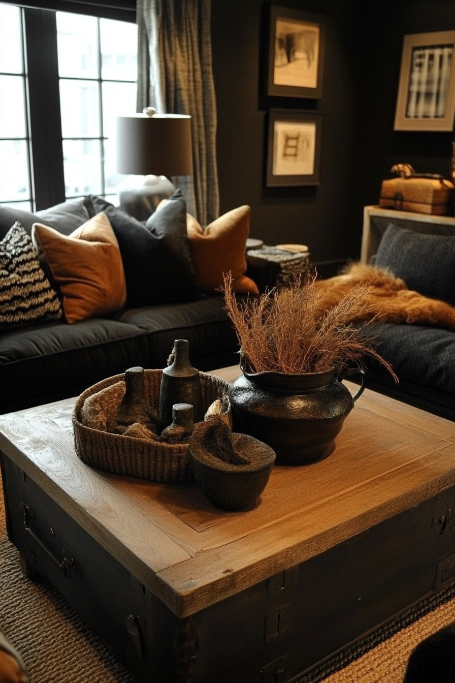 10. Eclectic Mix (Black And Brown Living Room Ideas) - Black And Brown Living Room Ideas