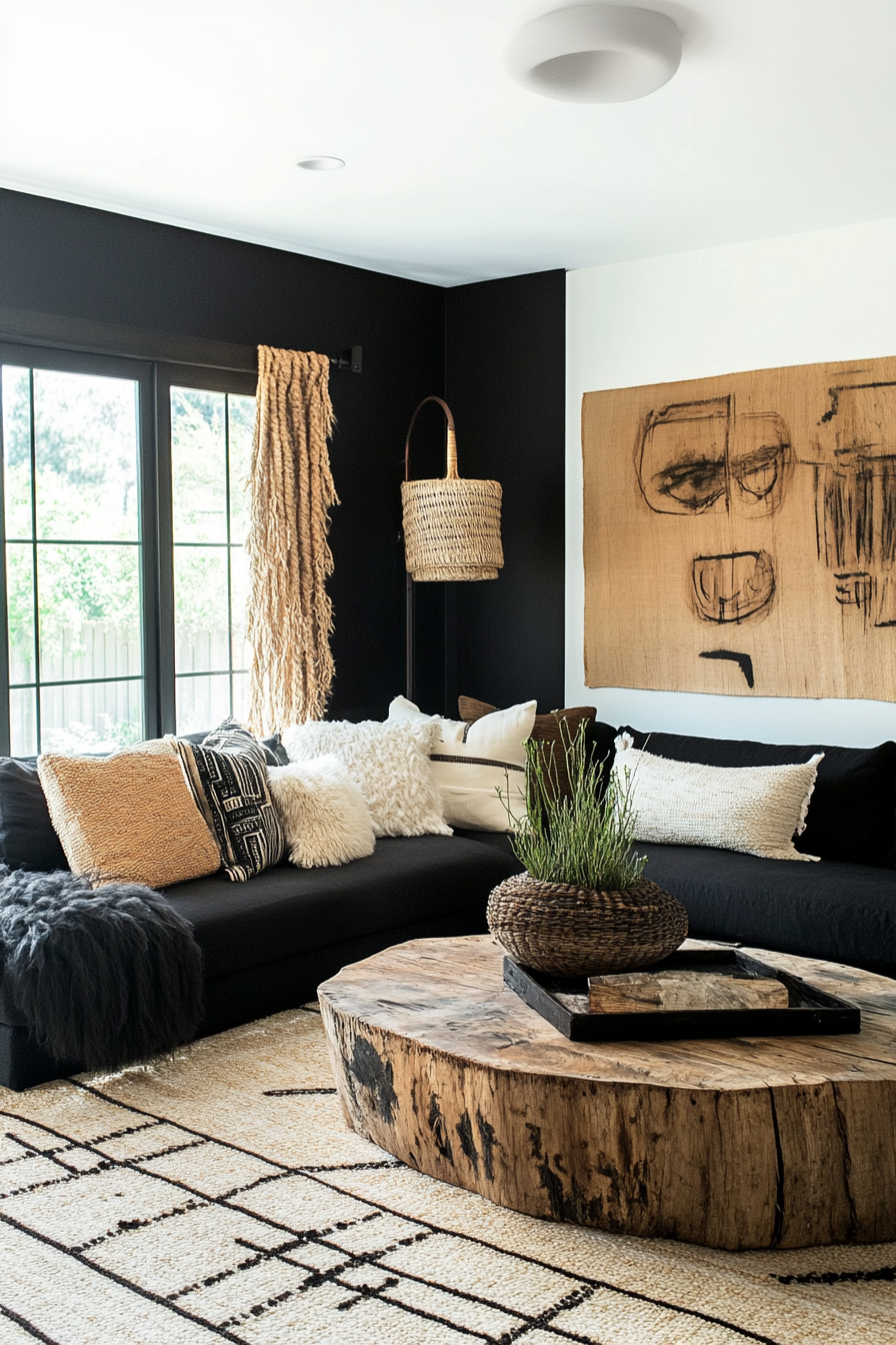 19. Modern Rustic (Black And Brown Living Room Ideas) - Black And Brown Living Room Ideas