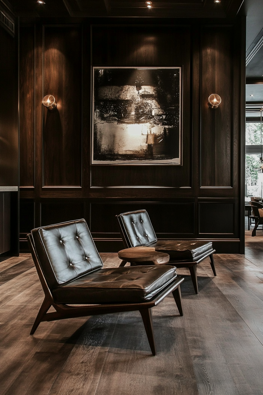 26. Sophisticated Lounge (Black And Brown Living Room Ideas) - Black And Brown Living Room Ideas