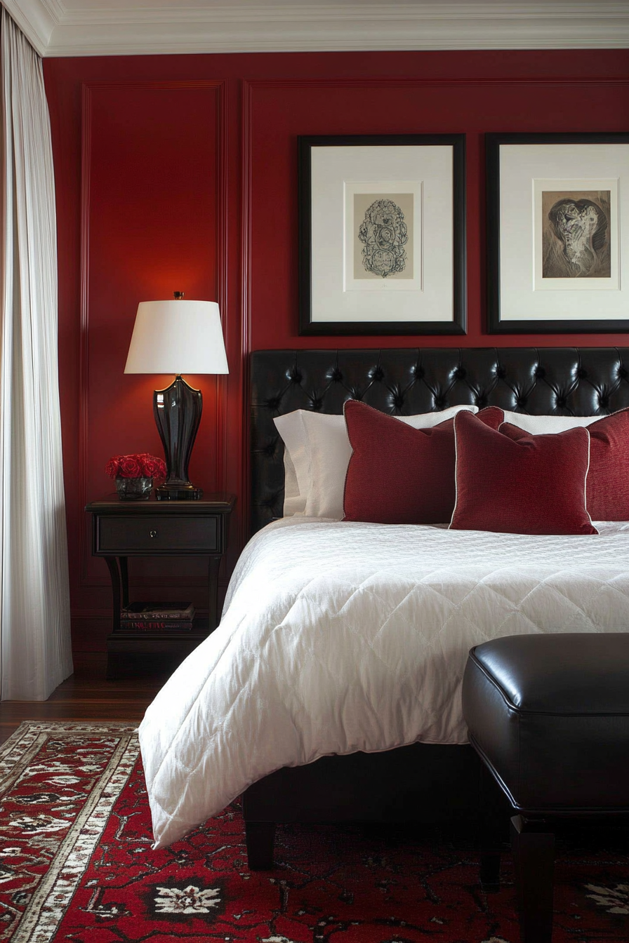 21. Sangria-Inspired Elegance (Red Bedroom Ideas) - Red Bedroom Ideas