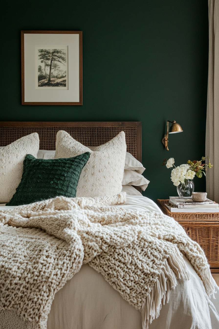 2. Forest Retreat (Dark Green Bedroom Ideas) - Dark Green Bedroom Ideas