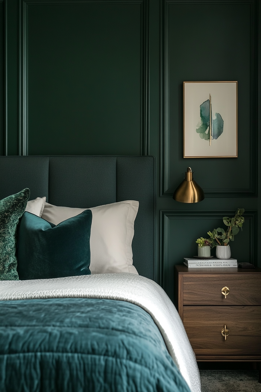 6. Dark Teal Dream (Dark Green Bedroom Ideas) - Dark Green Bedroom Ideas