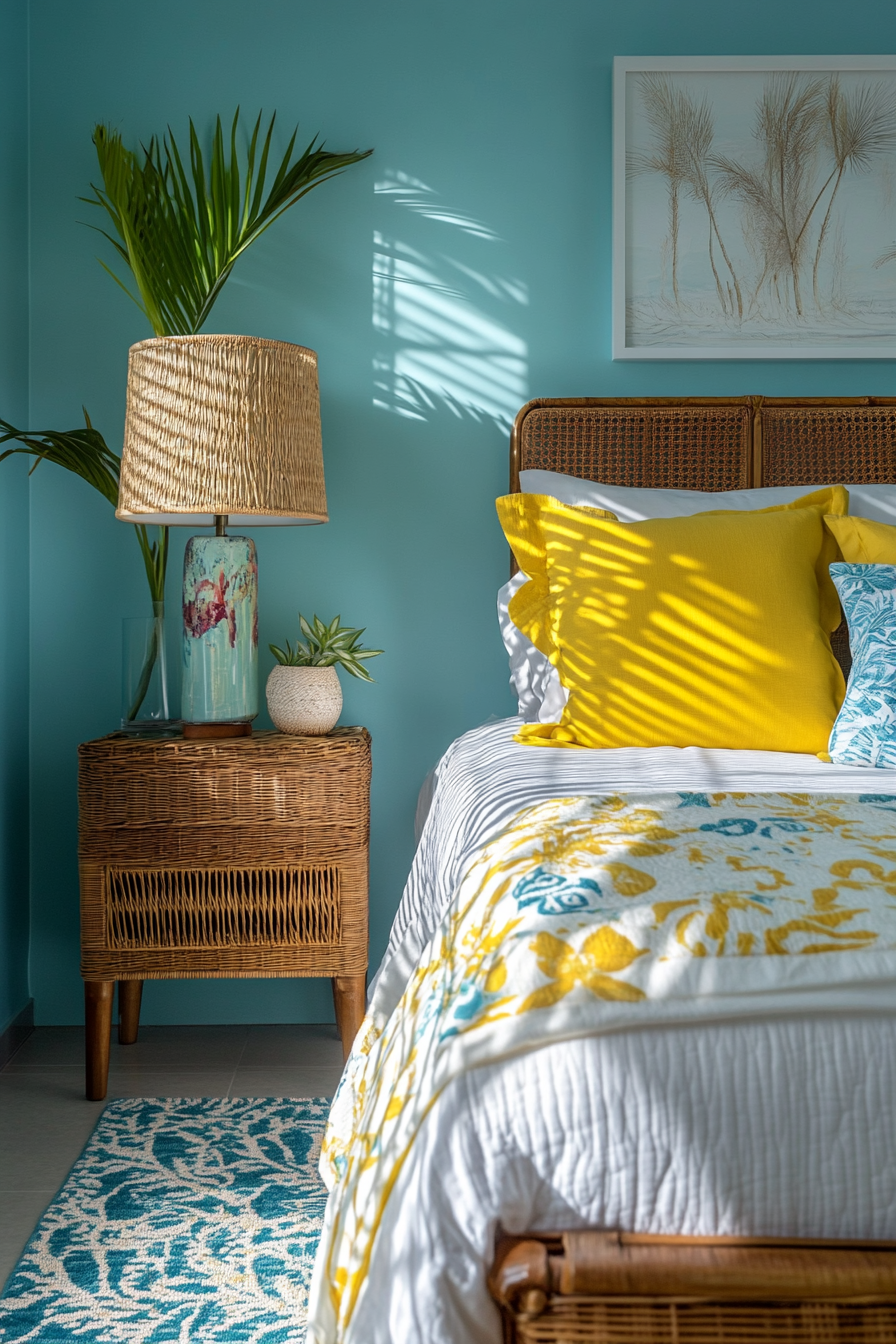 2. Coastal Haven (Yellow And Blue Bedroom Ideas) - Yellow And Blue Bedroom Ideas