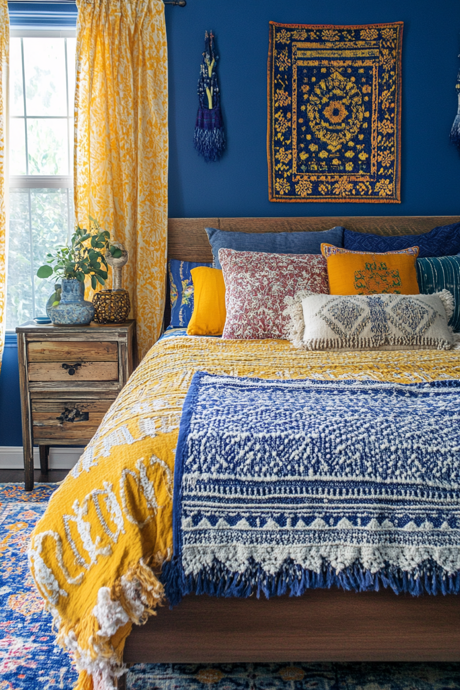 4. Bohemian Rhapsody (Yellow And Blue Bedroom Ideas) - Yellow And Blue Bedroom Ideas
