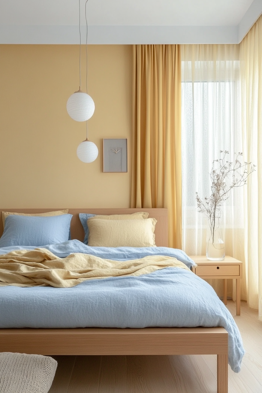 5. Scandinavian Simplicity (Yellow And Blue Bedroom Ideas) - Yellow And Blue Bedroom Ideas