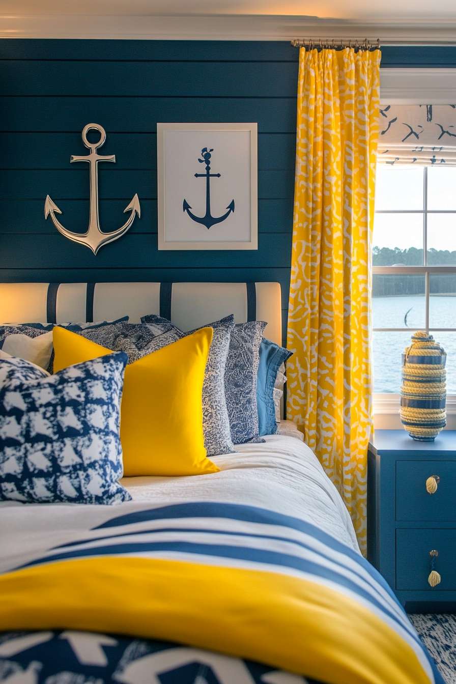 12. Nautical Theme (Yellow And Blue Bedroom Ideas) - Yellow And Blue Bedroom Ideas