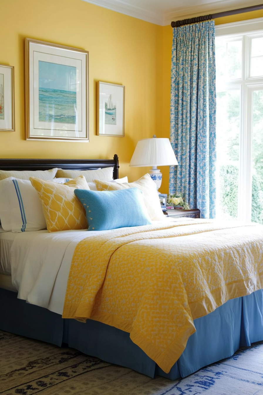 25. Family-Friendly Space (Yellow And Blue Bedroom Ideas) - Yellow And Blue Bedroom Ideas