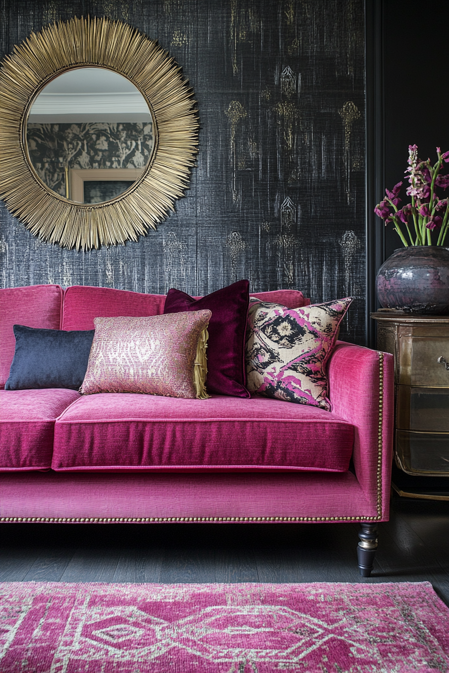 6. Art Deco Glam (Grey And Pink Living Room Ideas) - Grey And Pink Living Room Ideas