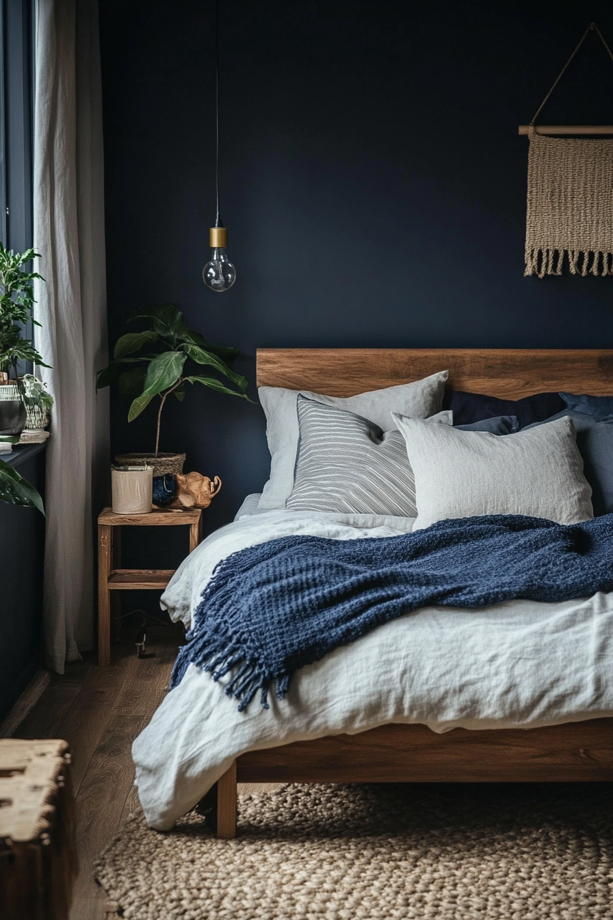 15. Dark Nordic Mood (Scandinavian Bedroom Ideas) - Scandinavian Bedroom Ideas