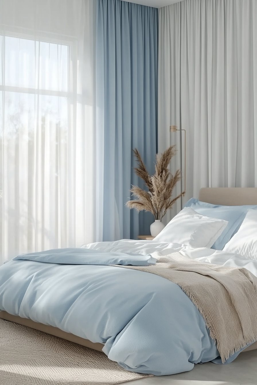 24. Serene Sky Escape (Scandinavian Bedroom Ideas) - Scandinavian Bedroom Ideas