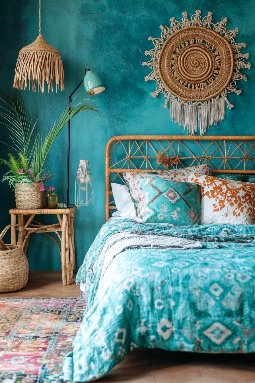 2. Boho Escape (Turquoise Bedroom Ideas) - Turquoise Bedroom Ideas