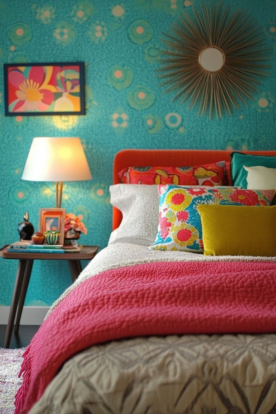 20. Retro Funk (Turquoise Bedroom Ideas) - Turquoise Bedroom Ideas