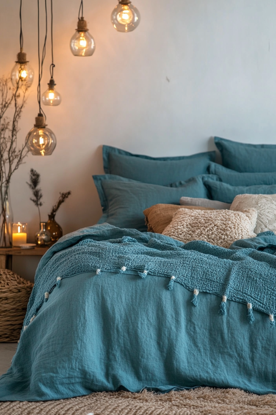 27. Warm & Cozy Nook (Turquoise Bedroom Ideas) - Turquoise Bedroom Ideas