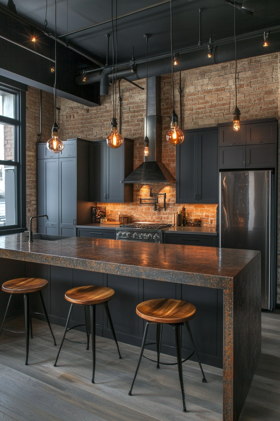 1. Industrial Elegance (Unique Kitchen Ideas) - Unique Kitchen Ideas