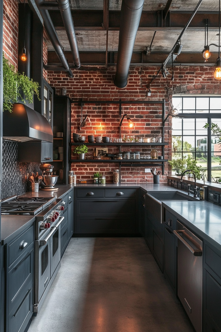 16. Urban Loft Vibes (Unique Kitchen Ideas) - Unique Kitchen Ideas