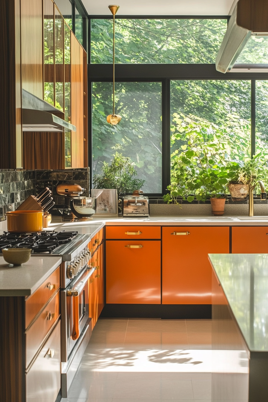 17. Mid-Century Modern Delight (Unique Kitchen Ideas) - Unique Kitchen Ideas