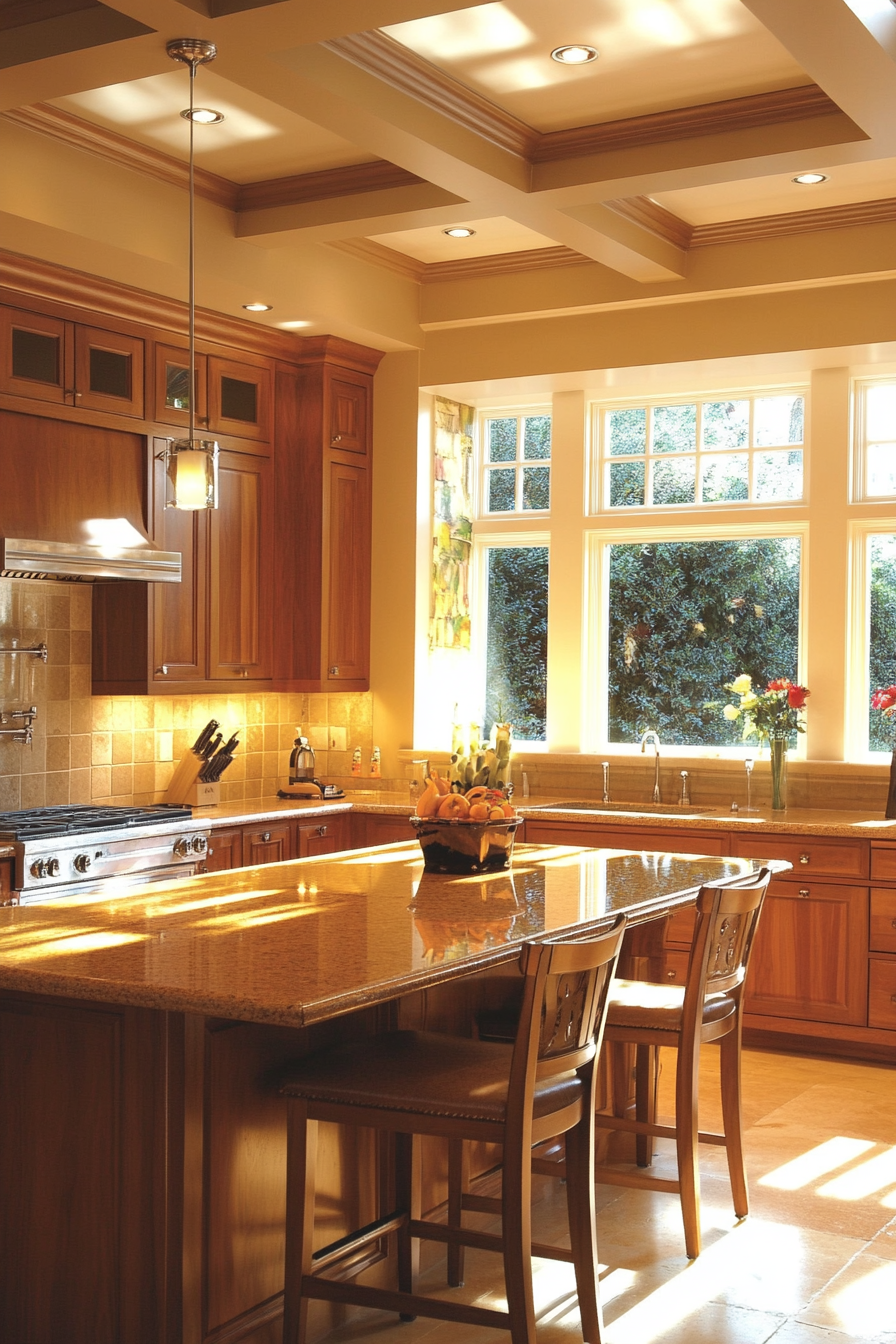 27. Golden Hour Glow (Unique Kitchen Ideas) - Unique Kitchen Ideas