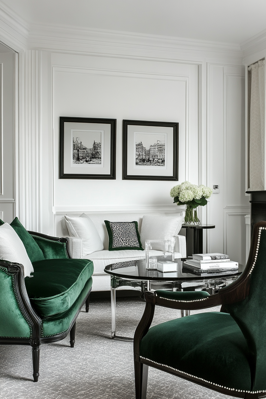 10. Monochrome White Glamour (White Living Room Ideas) - White Living Room Ideas