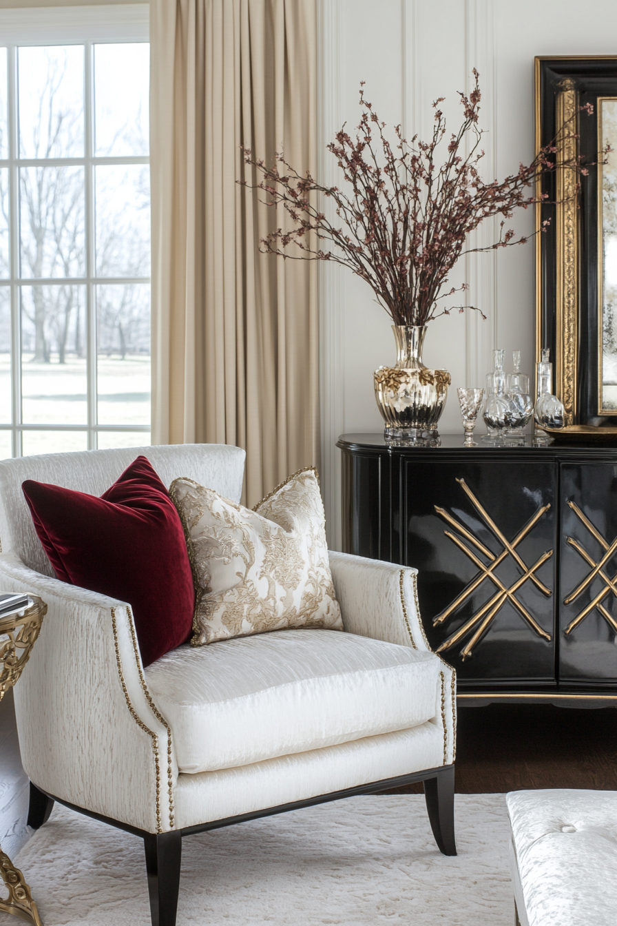 13. Vintage Hollywood White (White Living Room Ideas) - White Living Room Ideas