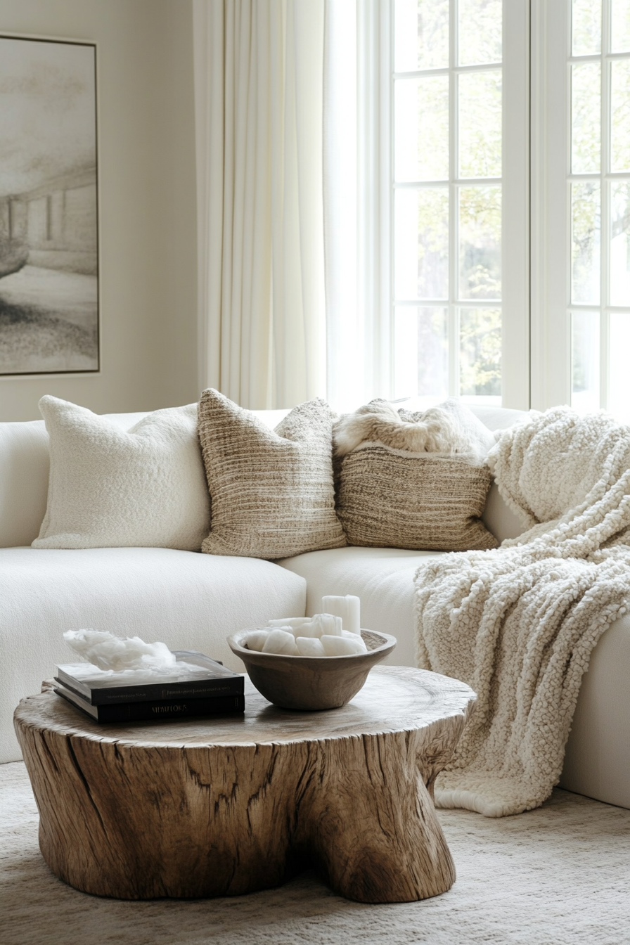 16. Textured Layers of White (White Living Room Ideas) - White Living Room Ideas