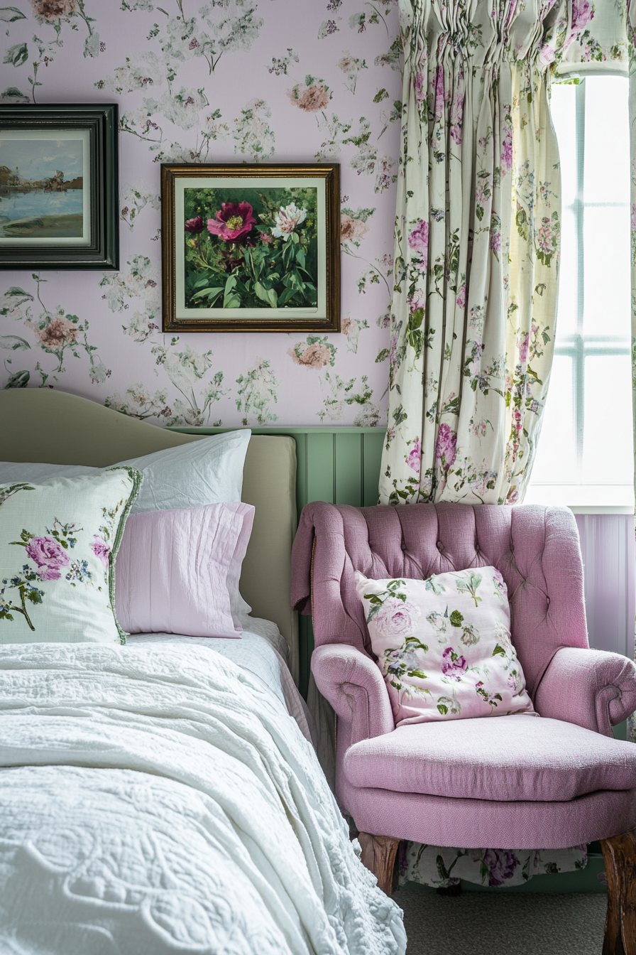 3. Vintage Floral Haven (Spare Bedroom Ideas) - Spare Bedroom Ideas