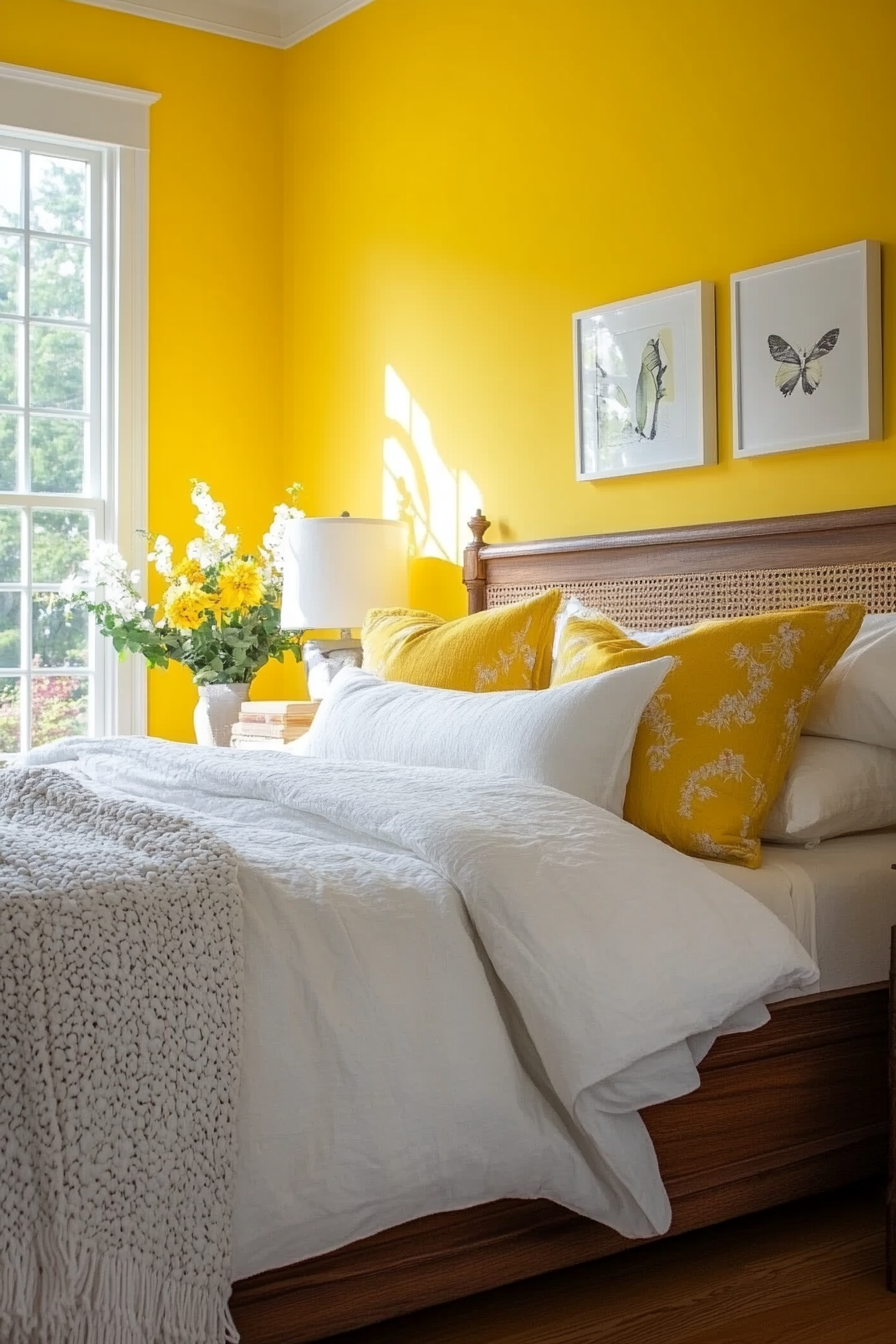 12. Golden Sunburst Escape (Yellow Bedroom Ideas) - Yellow Bedroom Ideas