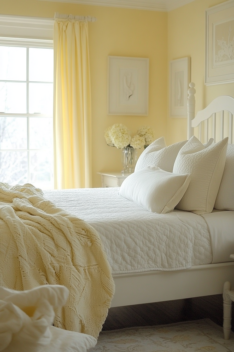 14. Banana Cream Serenity (Yellow Bedroom Ideas) - Yellow Bedroom Ideas
