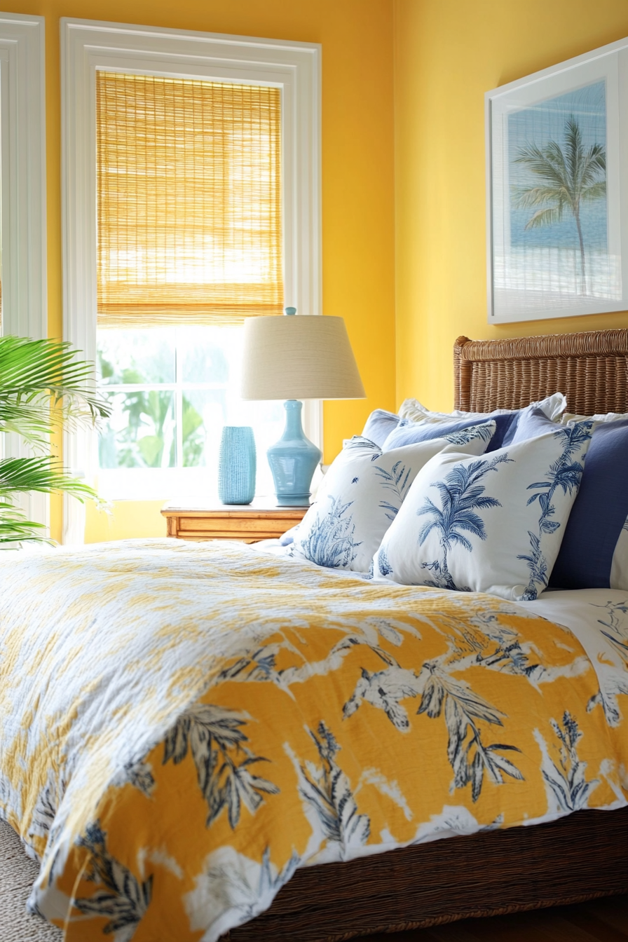 22. Citrus Breeze Escape (Yellow Bedroom Ideas) - Yellow Bedroom Ideas