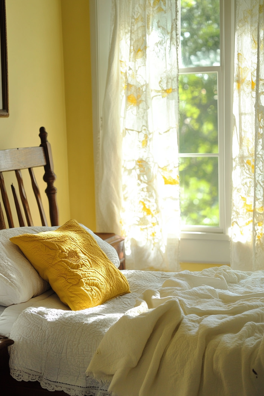1. Sunlit Sanctuary (Yellow Bedroom Ideas) - Yellow Bedroom Ideas