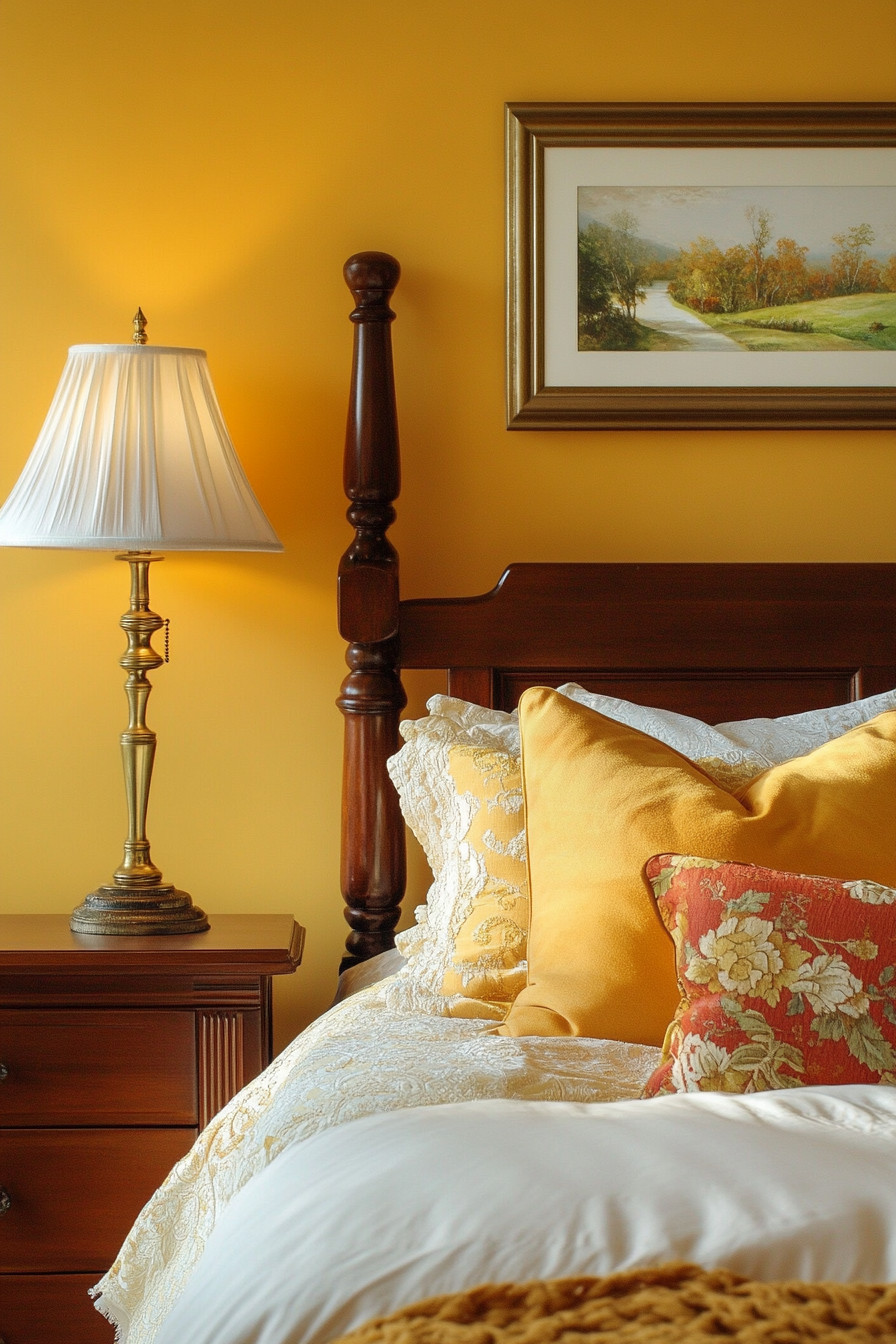 7. Marigold Elegance (Yellow Bedroom Ideas) - Yellow Bedroom Ideas