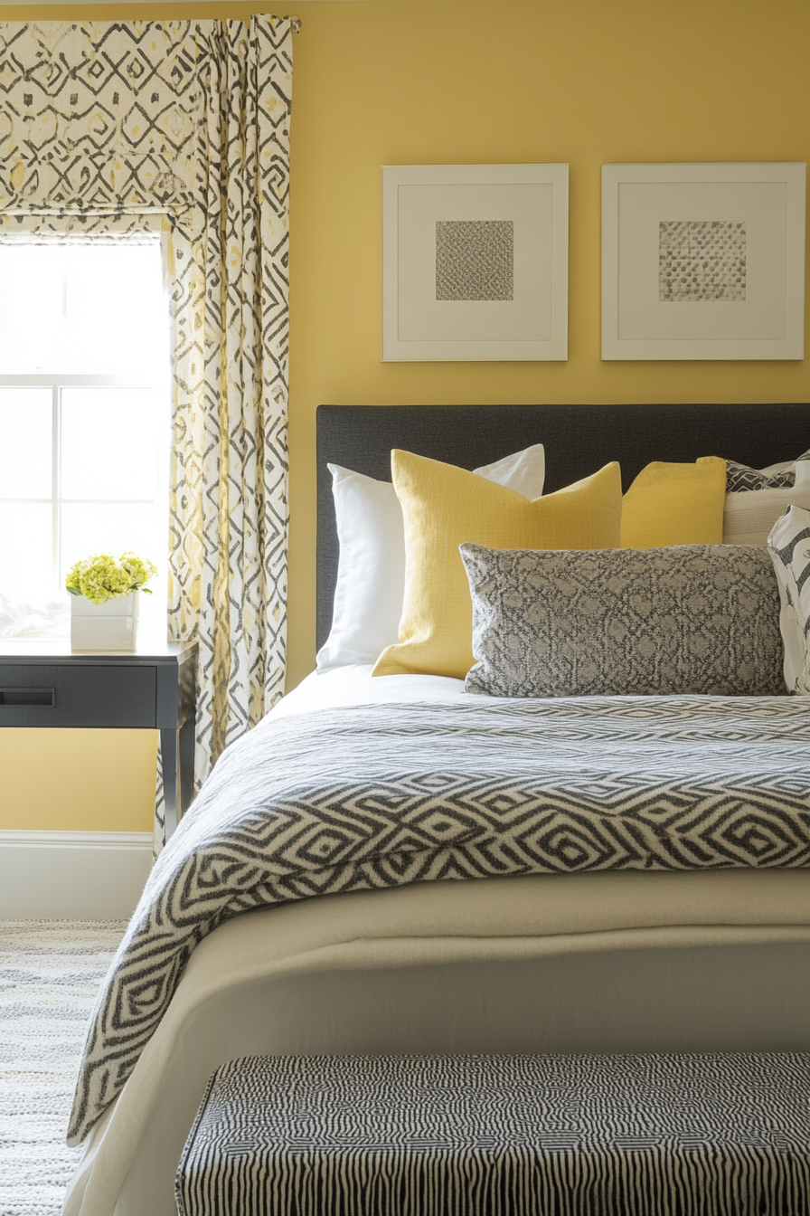 9. Citrine Sophistication (Yellow Bedroom Ideas) - Yellow Bedroom Ideas