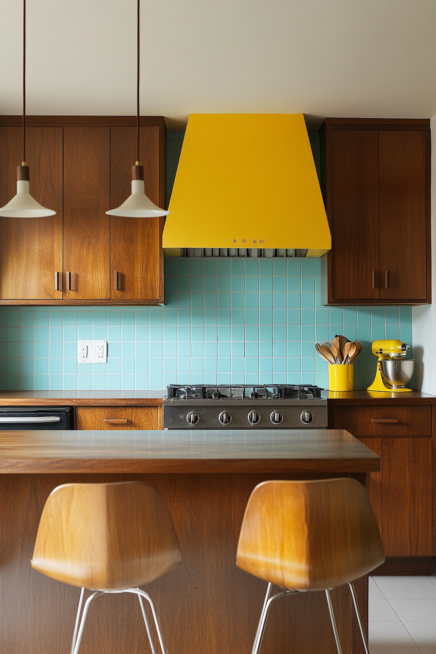 4. Mid-Century Modern Elegance (Vintage Kitchen Ideas) - Vintage Kitchen Ideas