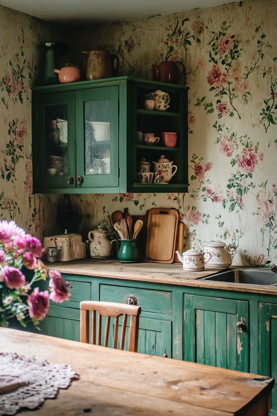 7. English Cottage Comfort (Vintage Kitchen Ideas) - Vintage Kitchen Ideas