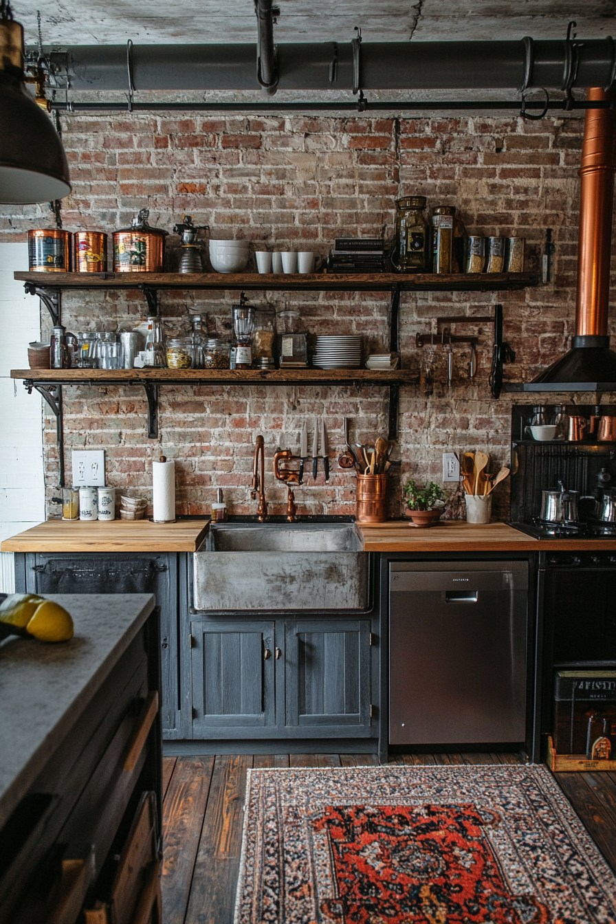 8. Industrial Retro Fusion (Vintage Kitchen Ideas) - Vintage Kitchen Ideas