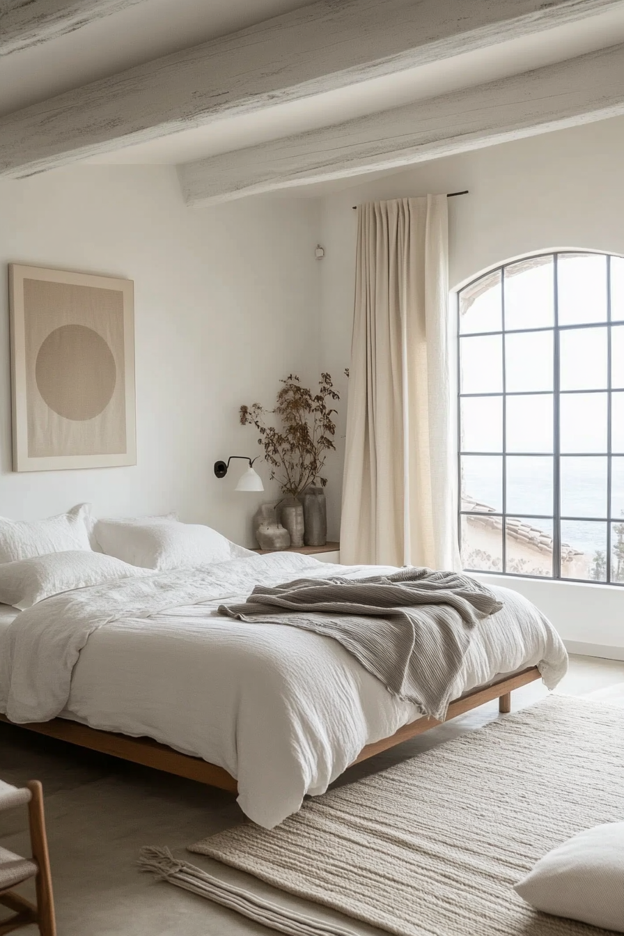 1. Modern Minimalist Retreat (Off White Bedroom Ideas) - Off White Bedroom Ideas