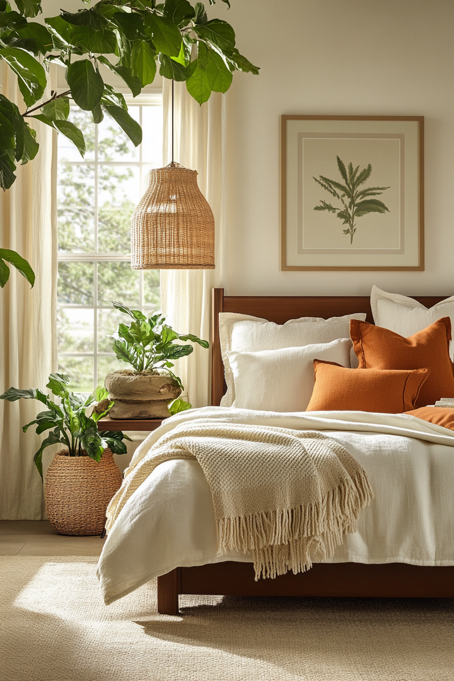 16. Earthy Modern (Off White Bedroom Ideas) - Off White Bedroom Ideas