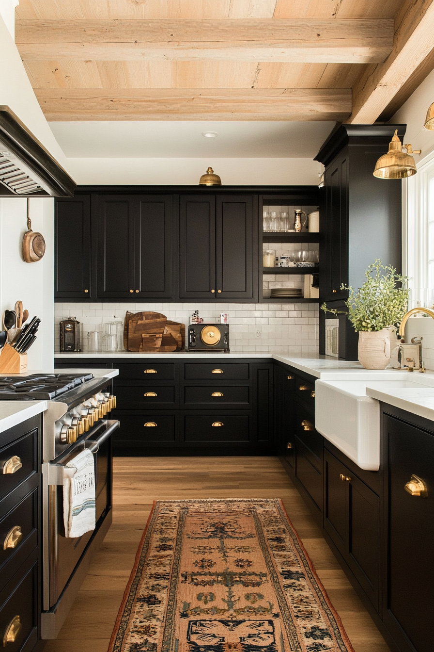 7.  Black Shaker Cabinets (Black Kitchen Cabinets Ideas) - Black Kitchen Cabinets Ideas