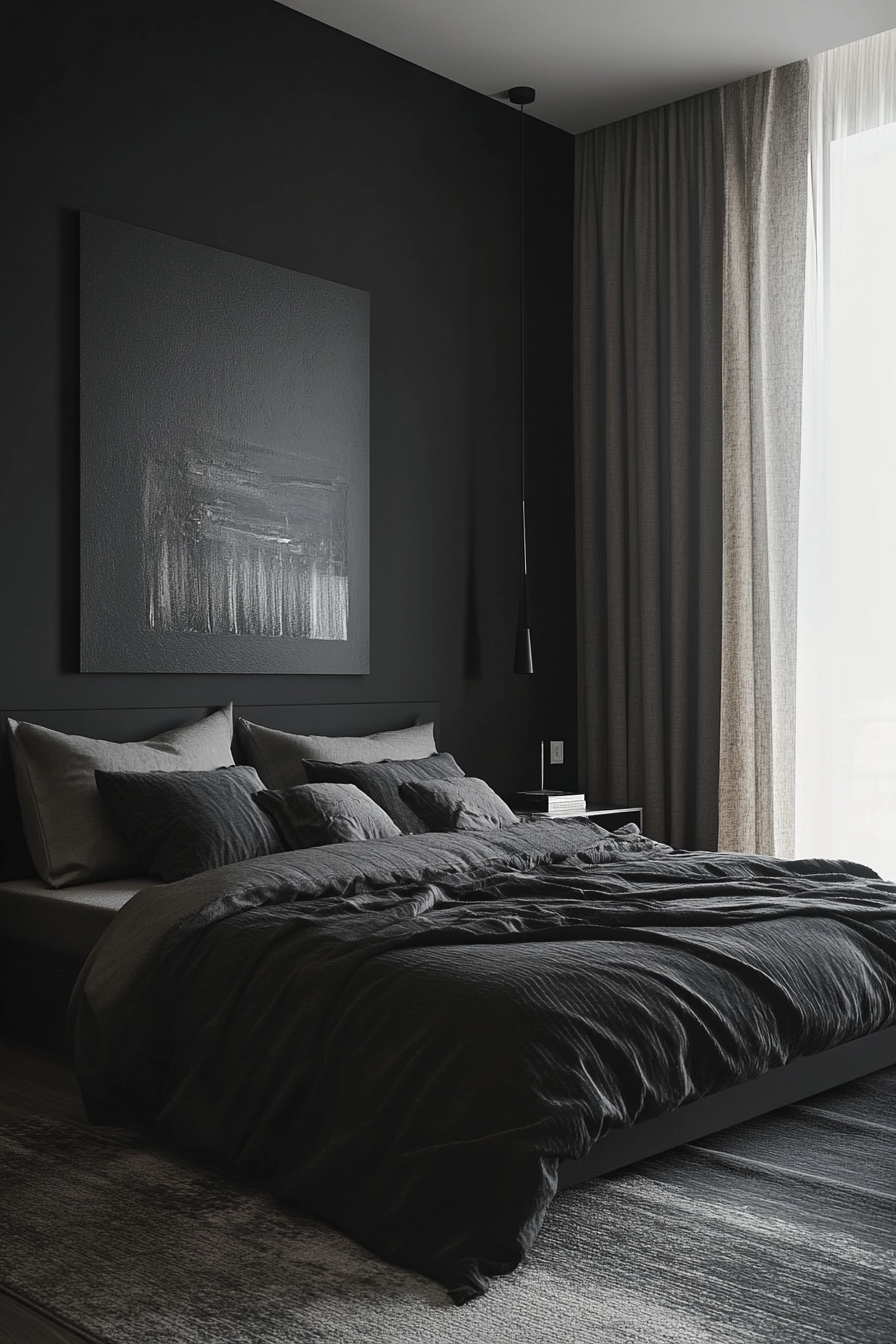 1. Modern Monochrome (Black And Gray Bedroom Ideas) - Black And Gray Bedroom Ideas