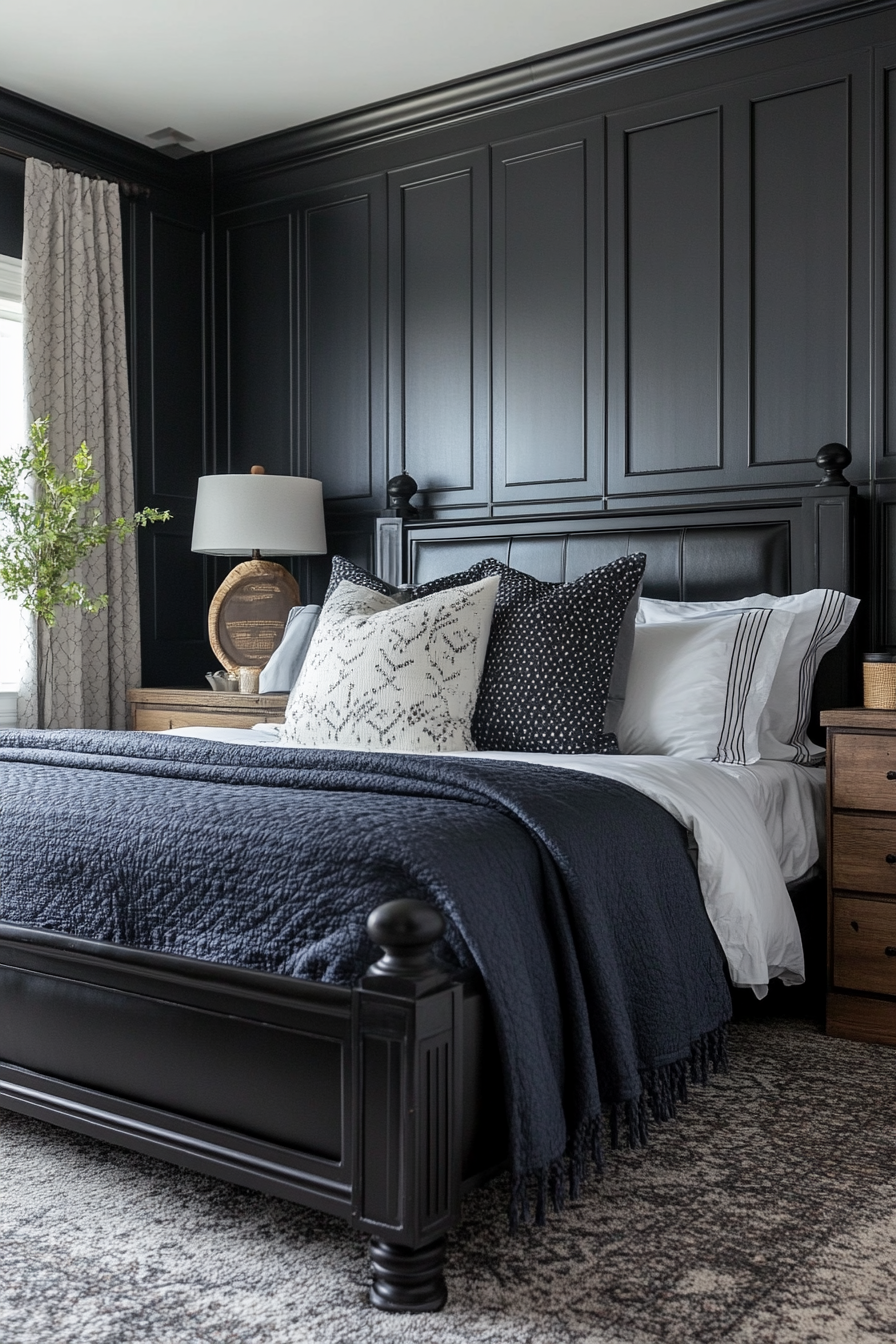 15. Masculine Chic (Black And Gray Bedroom Ideas) - Black And Gray Bedroom Ideas