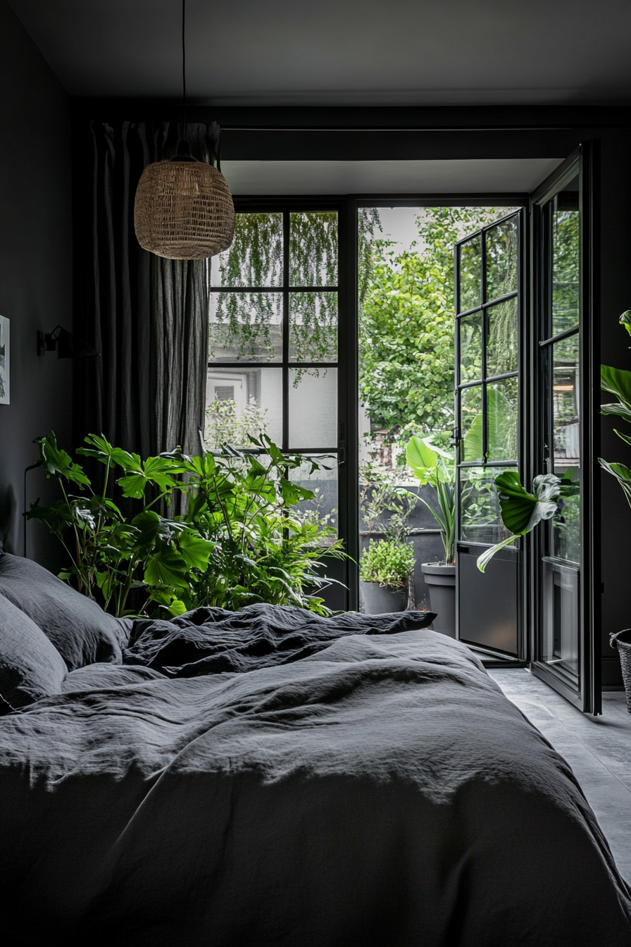 23. Urban Jungle (Black And Gray Bedroom Ideas) - Black And Gray Bedroom Ideas