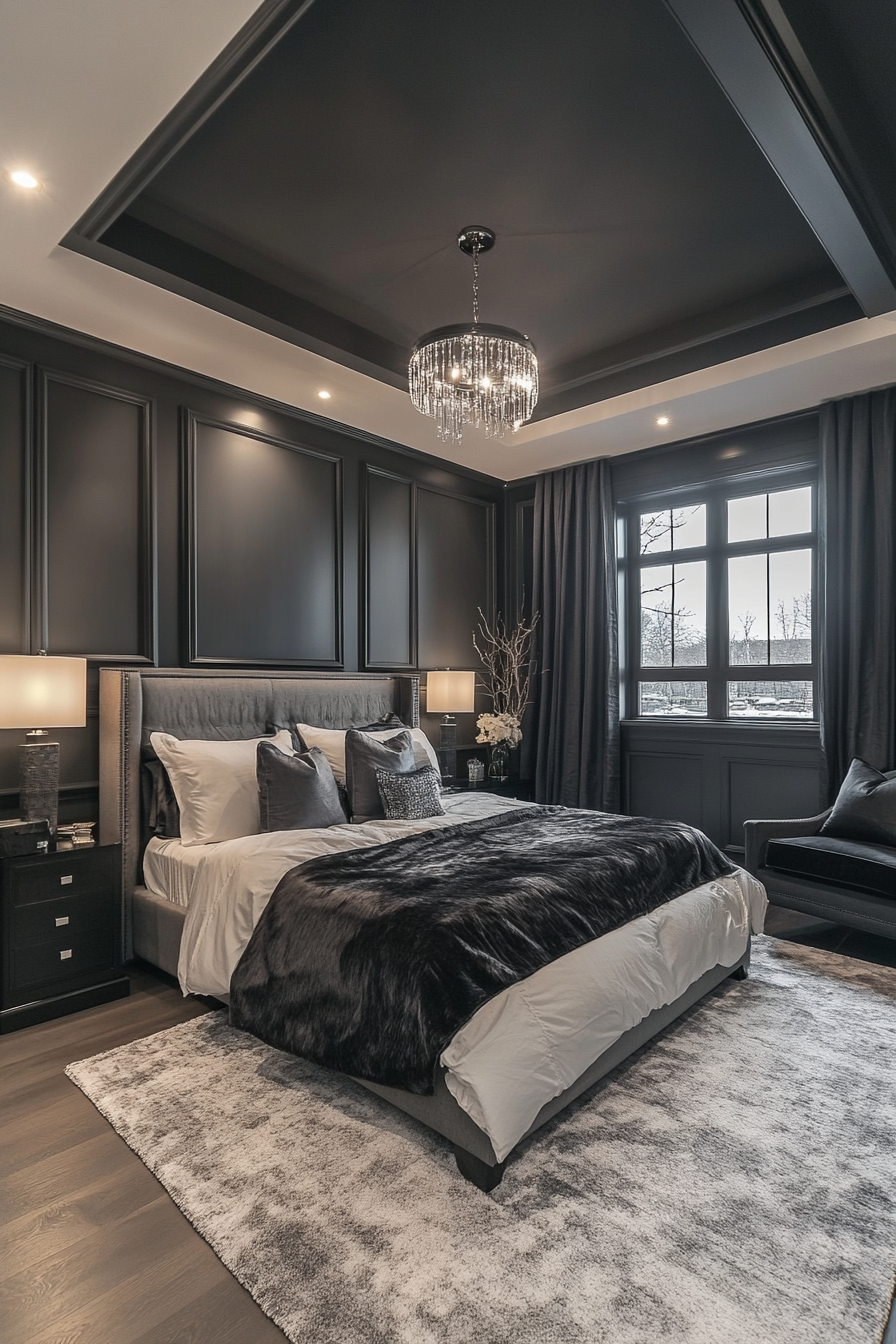 26. Contemporary Classic (Black And Gray Bedroom Ideas) - Black And Gray Bedroom Ideas