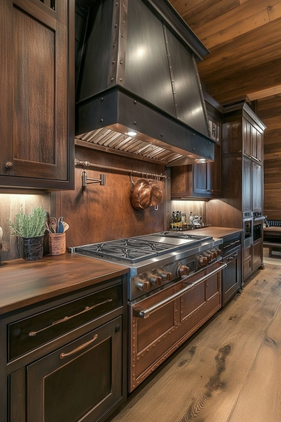 9. Smoky Walnut (Dark Kitchen Cabinet Ideas) - Dark Kitchen Cabinet Ideas