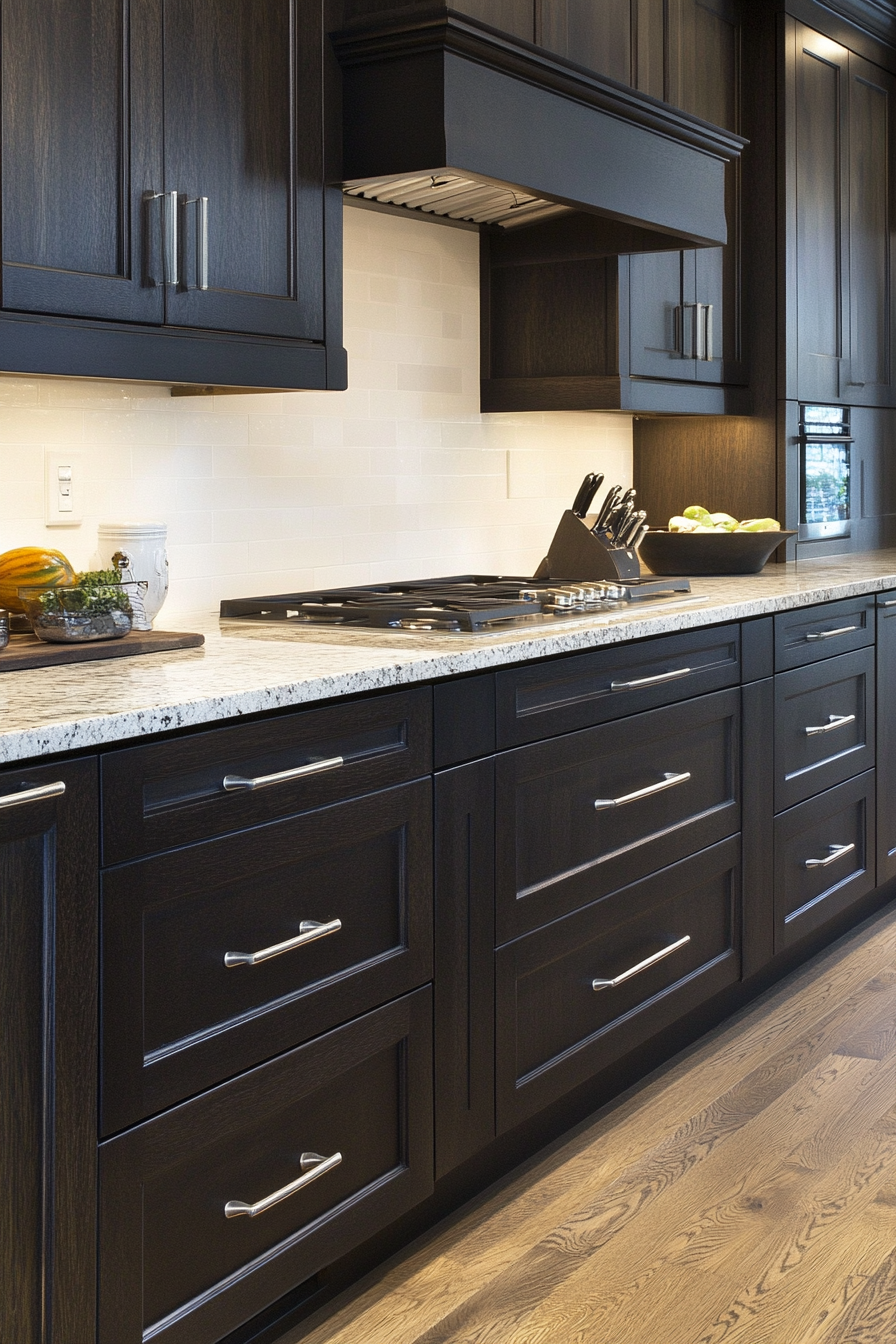 19. Charred Oak (Dark Kitchen Cabinet Ideas) - Dark Kitchen Cabinet Ideas