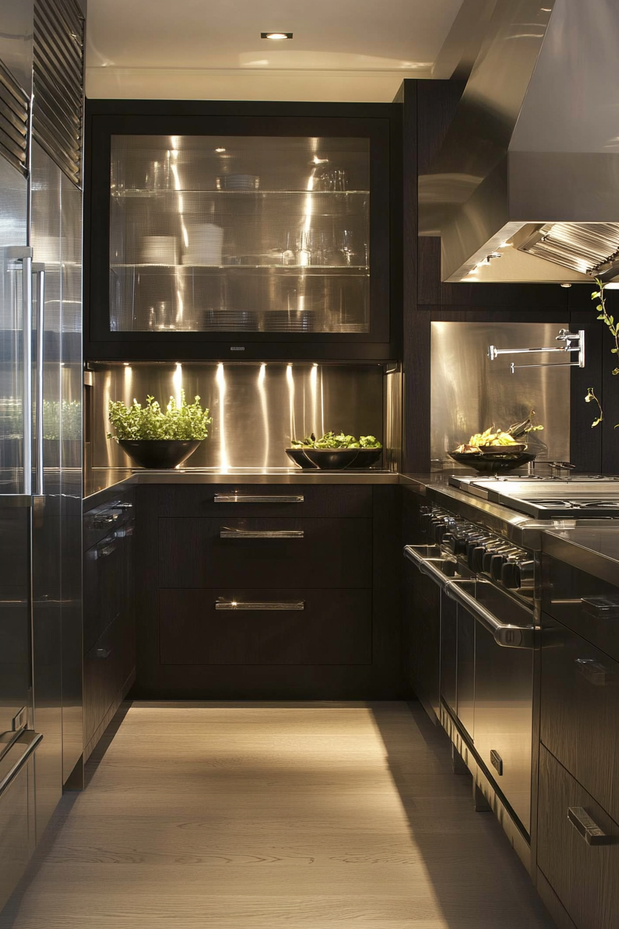 20. Mocha Modern (Dark Kitchen Cabinet Ideas) - Dark Kitchen Cabinet Ideas