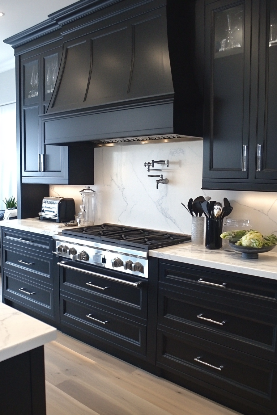 26. Eclipse Ebony (Dark Kitchen Cabinet Ideas) - Dark Kitchen Cabinet Ideas