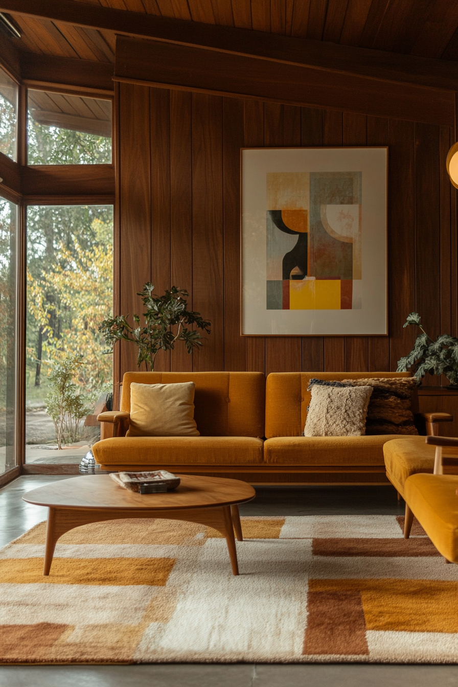 6. Mid-Century Modern Warmth (Cozy Living Room Ideas) - Cozy Living Room Ideas