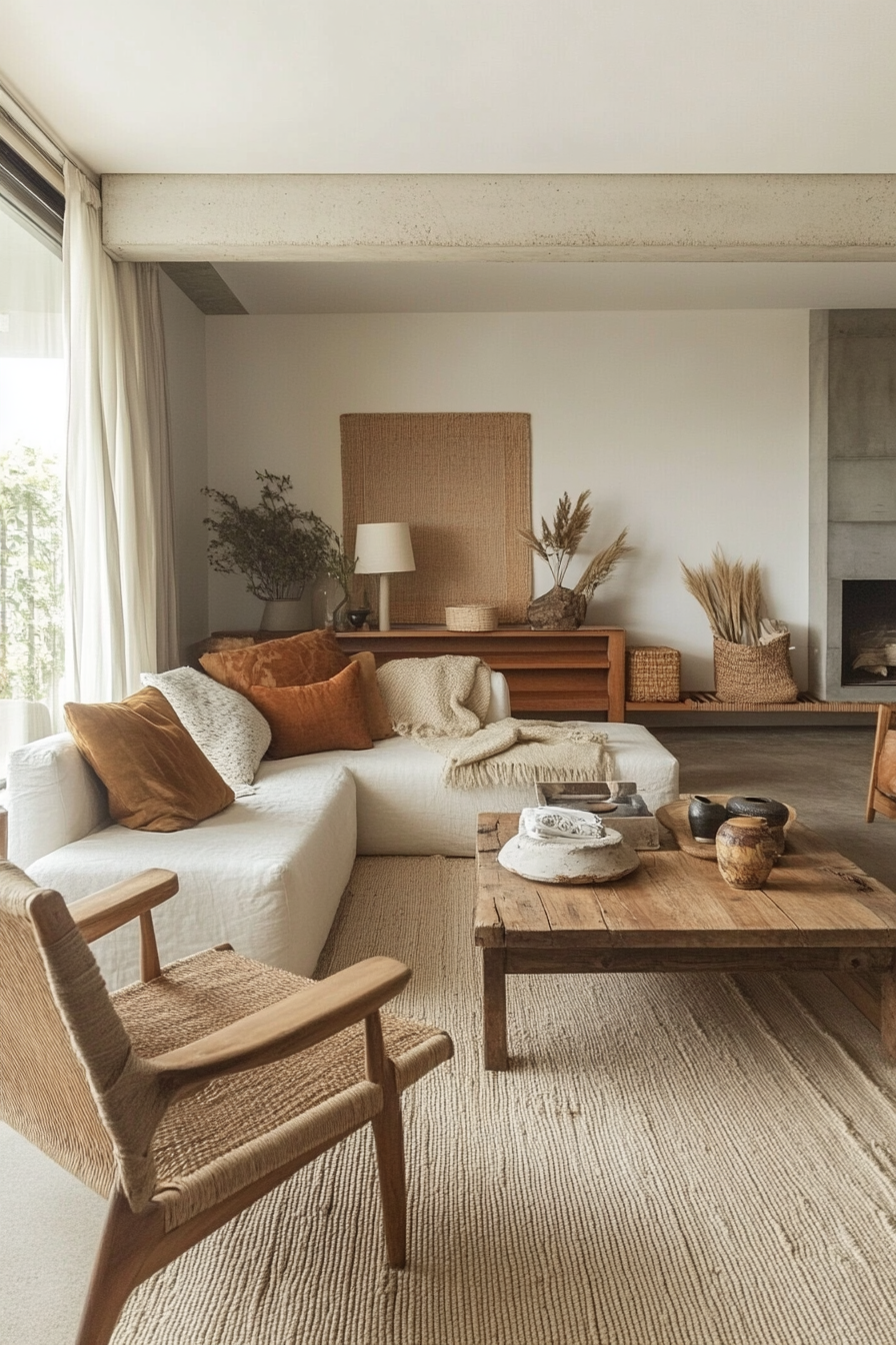 11. Earthy Modern (Cozy Living Room Ideas) - Cozy Living Room Ideas